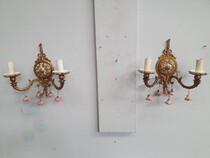 Wall sconces Louis XVI Spain Porcelain 1950