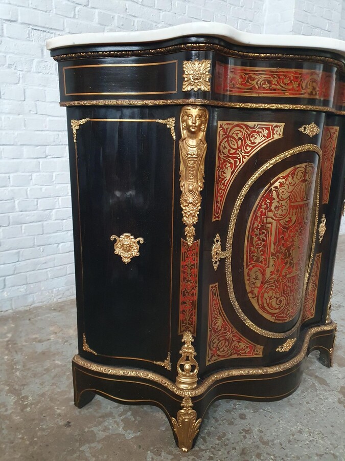 Nap III (Boulle) Cabinet (marble top)