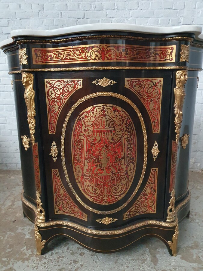 Nap III (Boulle) Cabinet (marble top)