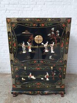 Cabinet Oriental (Chinese) China Wood/Jade 1950