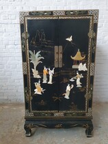 Cabinet Oriental (Chinese) China Wood/Jade 1960