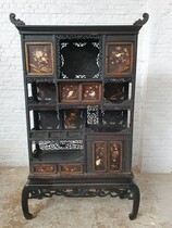 Cabinet Oriental (Chinese) China Wood/Jade/mother of pearl 1880