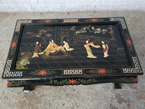 Oriental (Chinese) Coffee Table (Glass top)