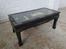 Oriental (Chinese) Coffee Table (Glass top)