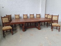 13pcs diningroomset Renaissance France (Paris) Walnut 1880