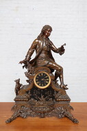 Mantel Clock Renaissance France Spelter (Zamac) 1900