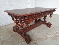 Table  Renaissance (Mechelen) Belgium Oak 1890