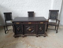 Office set Renaissance Portugal chestnut 1920