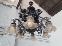 Chandelier Rococo Italy Metal 1970