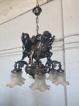 Chandelier Rococo Italy Metal 1970