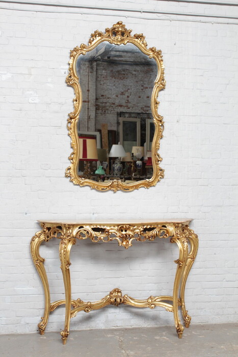 Rococo Console + mirror