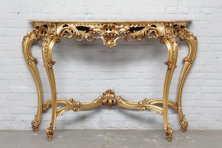 Rococo Console + mirror