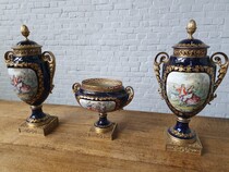 Sevre (Limoge) Vase Set