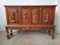 Sideboard Spanish Renaissance Spain Walnut 1940