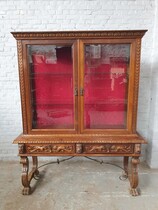 Vitrine (Display Cabinet) Spanish Renaissance France Walnut 1950