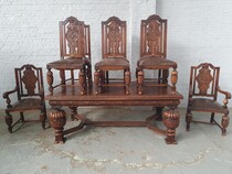 Tudor style Table and 8 chairs