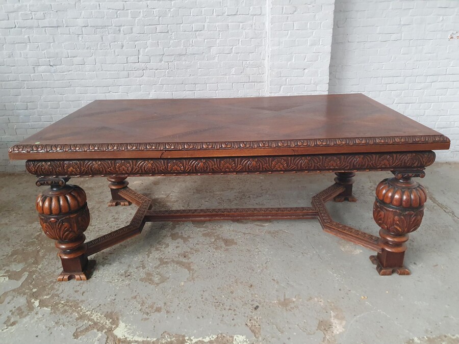 Tudor style Table and 8 chairs