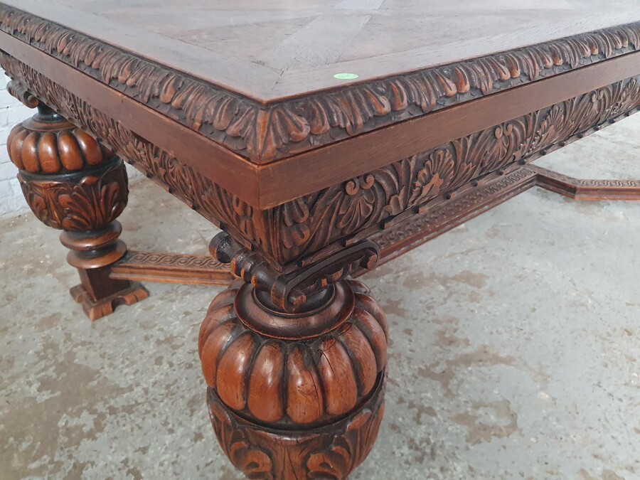 Tudor style Table and 8 chairs