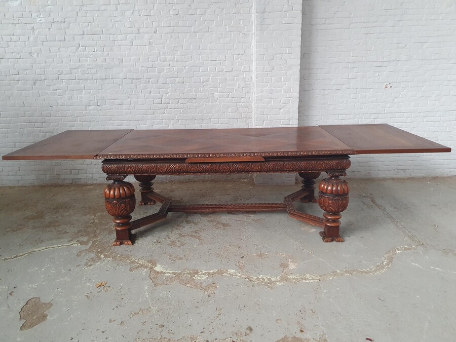 Tudor style Table and 8 chairs